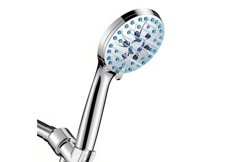 MODFU Handbrause Duschkopf Sparduschkopf Regendusche Hand Brause Brausekopf Duschbrause, (Wassersparend mit Edelstahlschlauch und Überkopfhalterung, 7 Strahlarten Dusche Hochdruck Druckerhöhende Duschbrause), für Dusche Kinderpflege Seniorenpflege Haustierpflege Baden Reinigung von MODFU