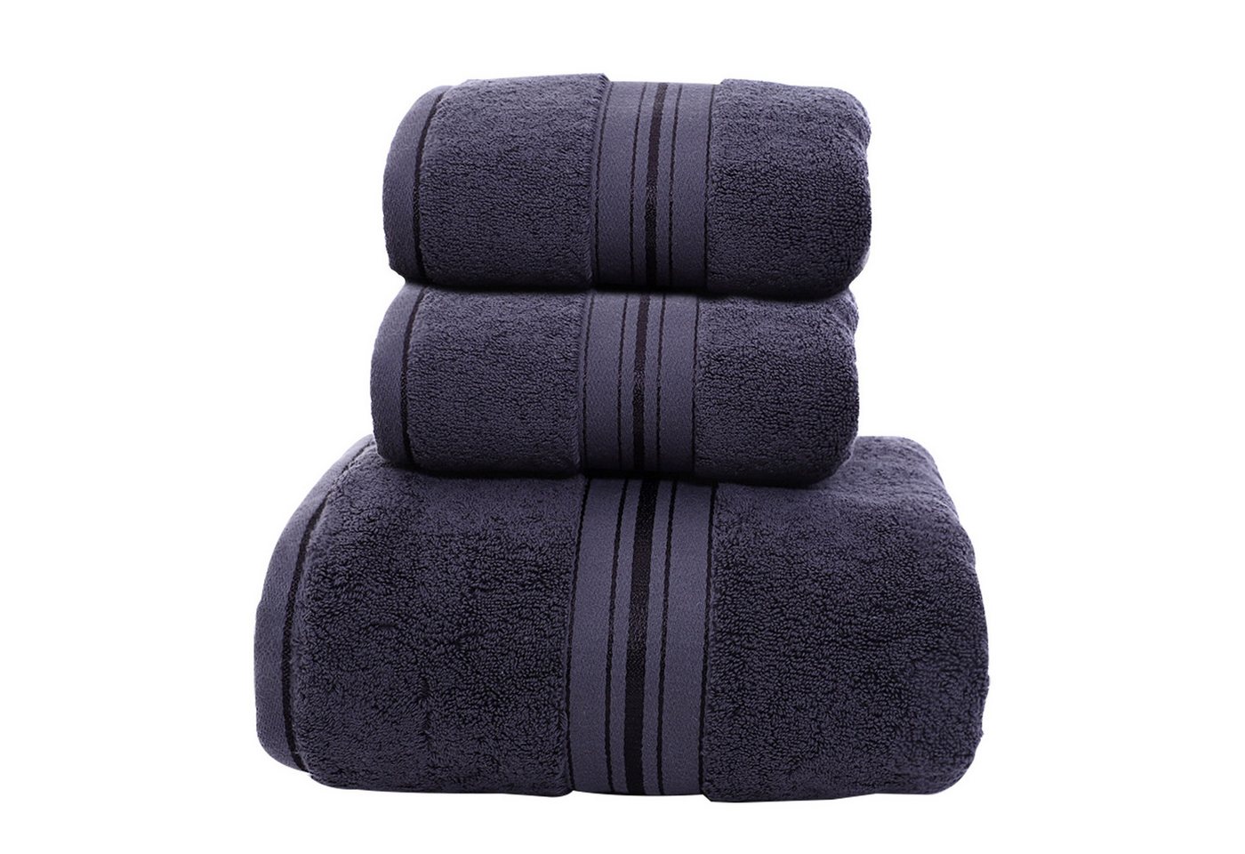 MODFU Handtuch Set 3er Set Badetuch Saunatücher Badehandtücher Badetücher Handtücher, (3-St), Dusch Bade Sauna Tücher Tuch Baumwolle Frottee Towel Weich von MODFU