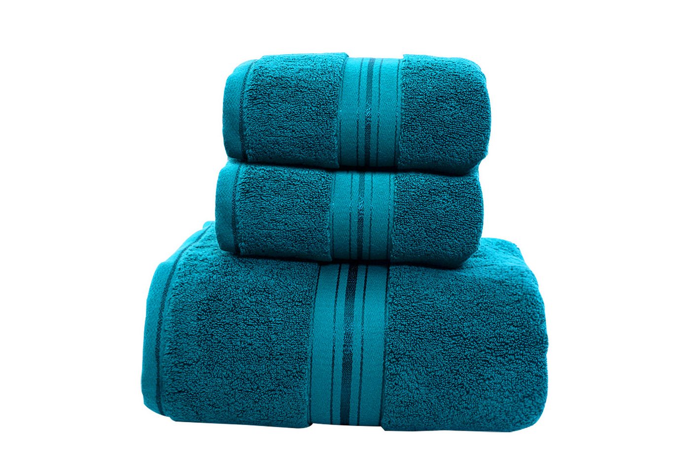 MODFU Handtuch Set 3er Set Badetuch Saunatücher Badehandtücher Badetücher Handtücher, (3-St), Dusch Bade Sauna Tücher Tuch Baumwolle Frottee Towel Weich von MODFU