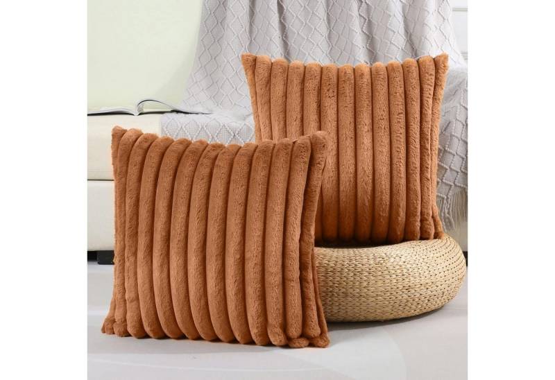 MODFU Kissenbezüge 2er Set Kissenbezug Kissenhülle Kopfkissenbezug Kissen Bezug Weich, (2 Stück), 45x45cm Sofakissen Couchkissen Bezug Sofa Schlafzimmer Reißverschluss von MODFU