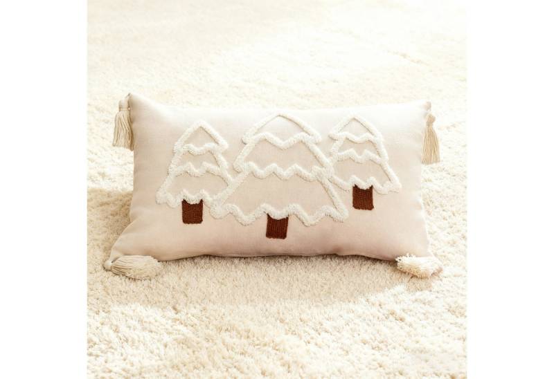 MODFU Kissenbezüge Weihnachtskissenbezug Weicher Dekokissenbezug Sofa-Deko Kissenbezug, (1 Stück), 30x50cm mit Weihnachtsbaum-Muster Sofa- und Wohnzimmer-Deko von MODFU