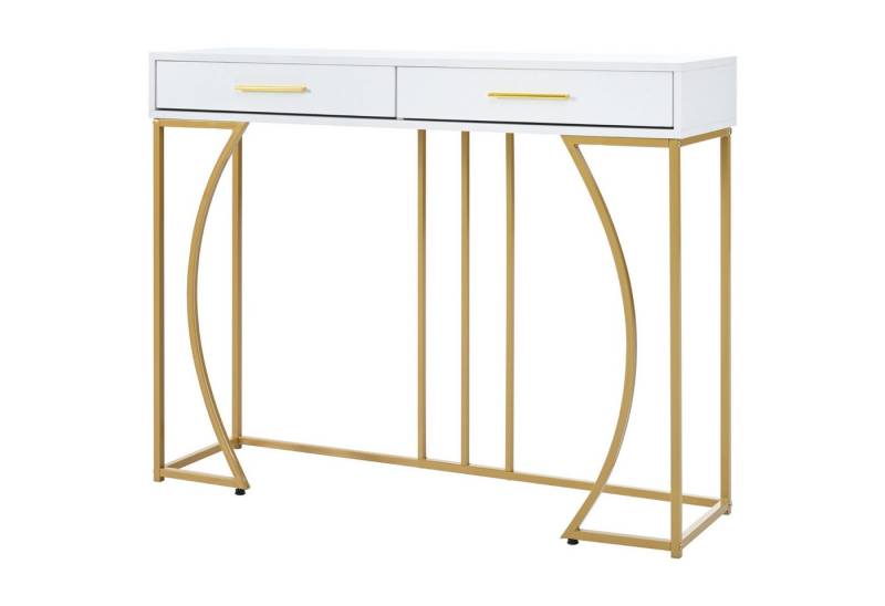 MODFU Konsolentisch Flurtisch Sofatisch, Leichter Luxus-Stil Beistelltisch, 120x38x76 cm von MODFU