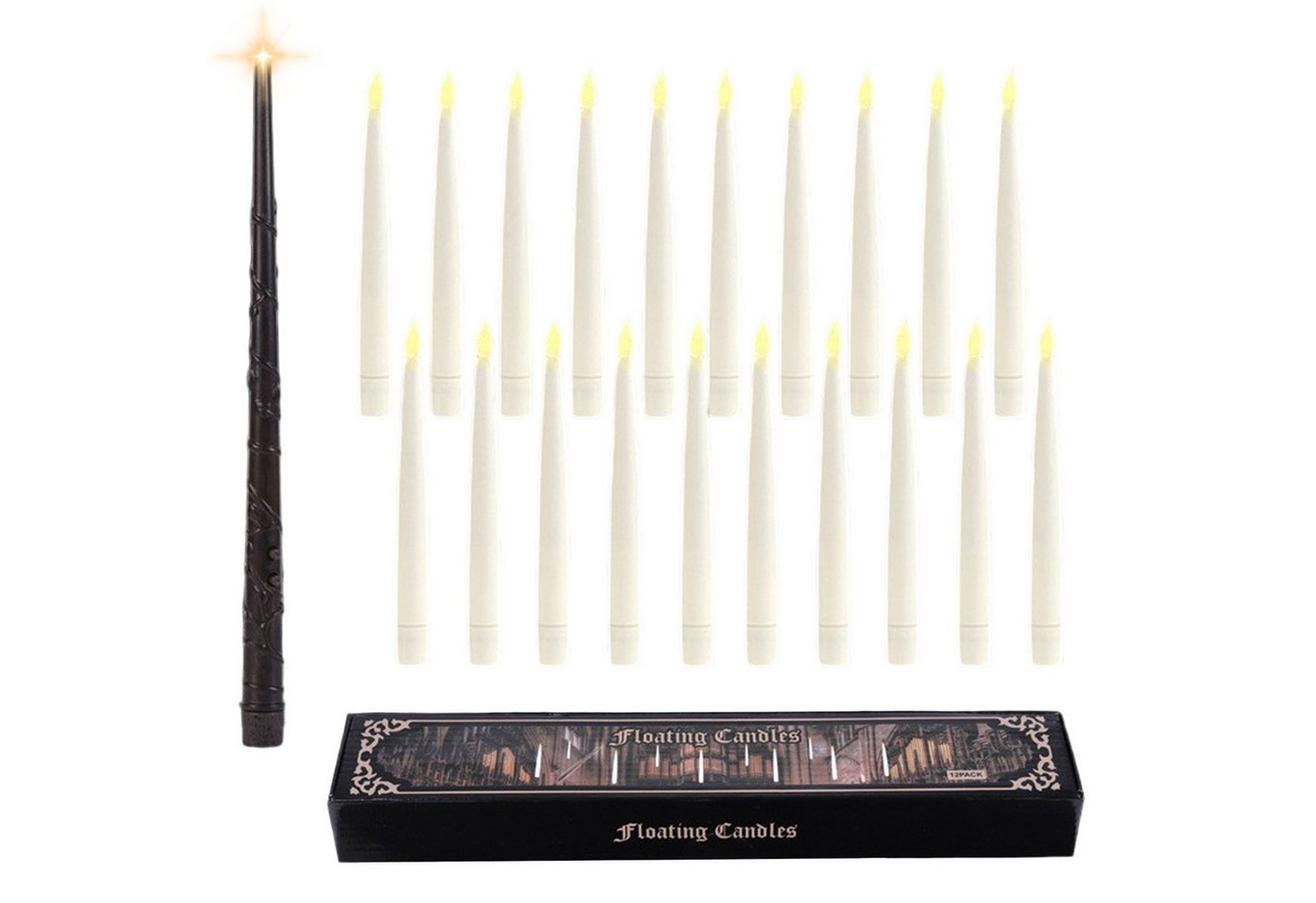 MODFU LED-Kerze Schwimmkerzen Weihnachtskerzen Flammenlose Kerze Magic LED Kerzen Set (mit Fernbedienung und Zauberstab 20 Stück Keine Batterien enthalten, 20-tlg., 3D-Flammendesign Drei Modi atmend flackernd oder konstante flammenlos), Dekoration für Weihnachten Halloween oder besondere Feierlichkeiten MODFU LED-Kerze Schwimmkerzen Weihnachtskerzen Flammenlose Kerze Magic LED Kerzen Set (mit Fernbedienung und Zauberstab 20 Stück Keine Batterien enthalten, 20-tlg., 3D-Flammendesign Drei Modi atmend flackernd oder konstante flammenlos), Dekoration für Weihnachten Halloween oder besondere Feierlichkeiten von MODFU