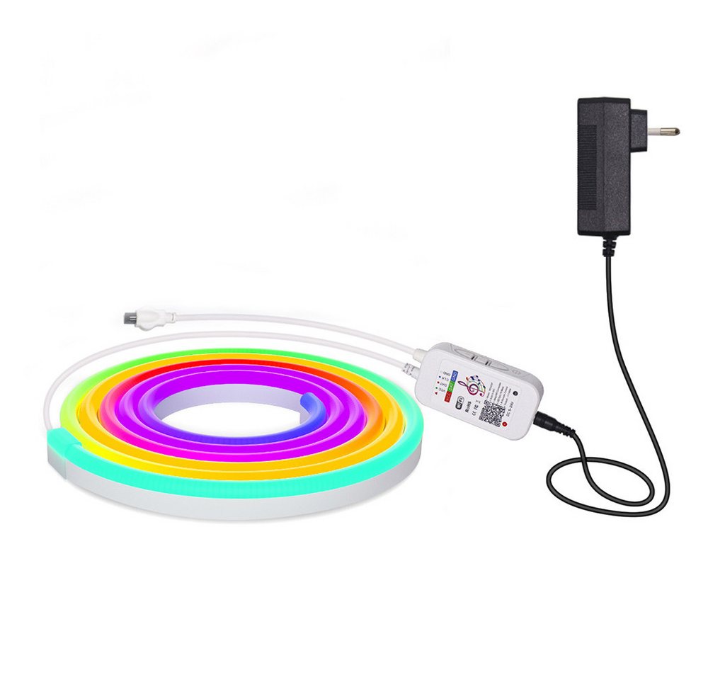 MODFU LED Stripe 5M RGB LED Strip Set LED Streifen Lichtband Bluetooth WIFI App Dimmbar, Selbstklebend Lichterkette Fernbedienung Musik Sync Party Zimmer Küche MODFU LED Stripe 5M RGB LED Strip Set LED Streifen Lichtband Bluetooth WIFI App Dimmbar, Selbstklebend Lichterkette Fernbedienung Musik Sync Party Zimmer Küche von MODFU