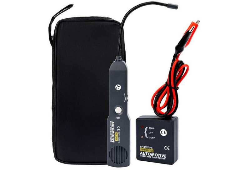 MODFU Leitungsortungsgerät Stromkreisprüfer Kurzschlussfinder Kabeltester Leitungsverfolger, 6-48V DC Spannungsprüfer Automotive Kontinuität Test, 1-tlg., mit flexibler Sonde LED und Transporttasche, für Werkstatt professionelle Kfz-Fehlerdiagnose DIY-Elektrikprojekte von MODFU