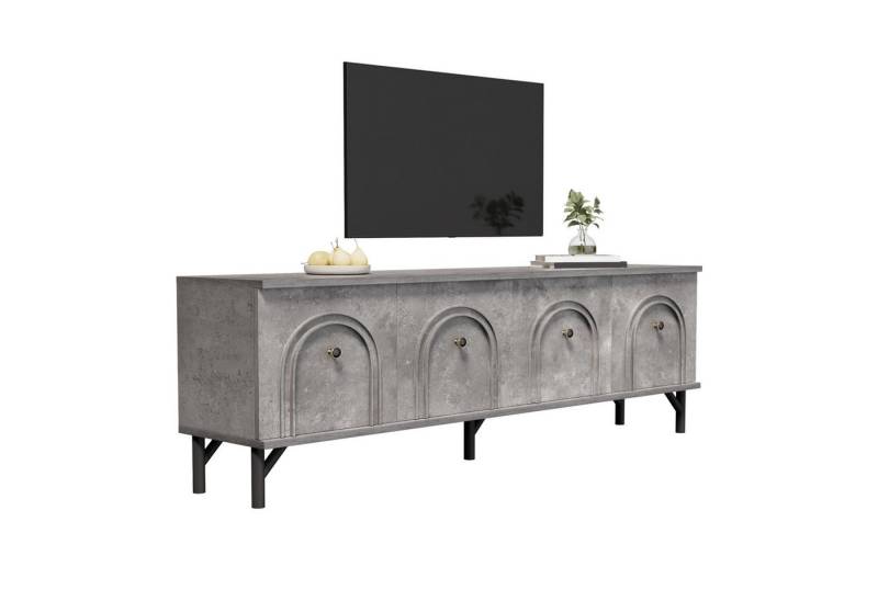 MODFU Lowboard Wohnzimmermöbel, TV-Panel (Fernsehtisch,TV-Ständer, Wohnzimmermöbel, 1 St., 4 Türen), 4-türiges TV-Board mit Soft-Close-Scharniere von MODFU