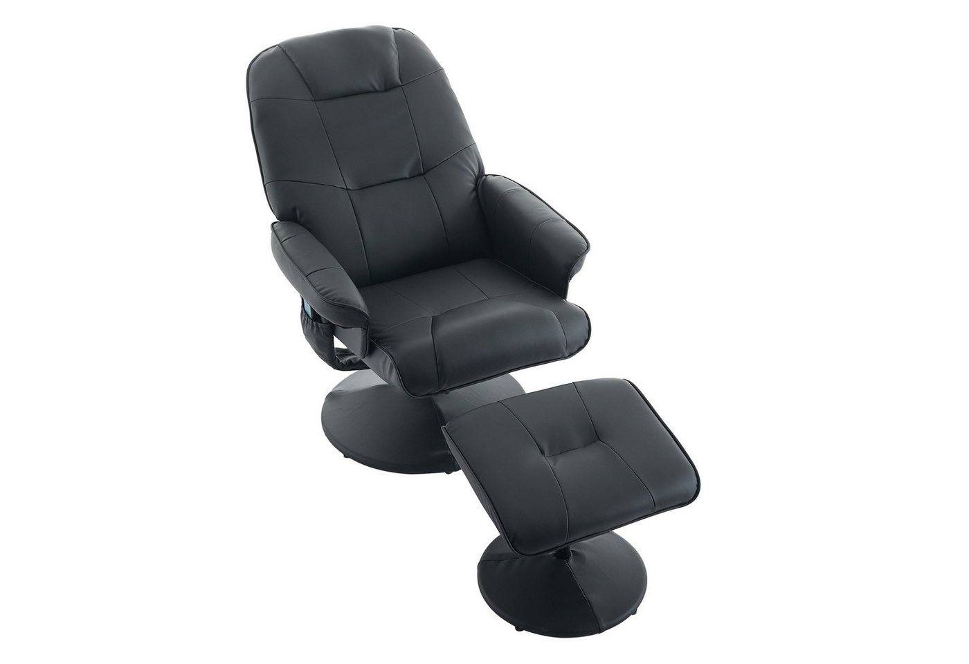 MODFU Massagesessel Chefsessel Drehstuhl (Ergonomischer Massagesessel mit Liegefunktion & Sitzheizung, 360° Drehbar., Relaxsessel mit Hocker), mit Relaxfunktion von MODFU