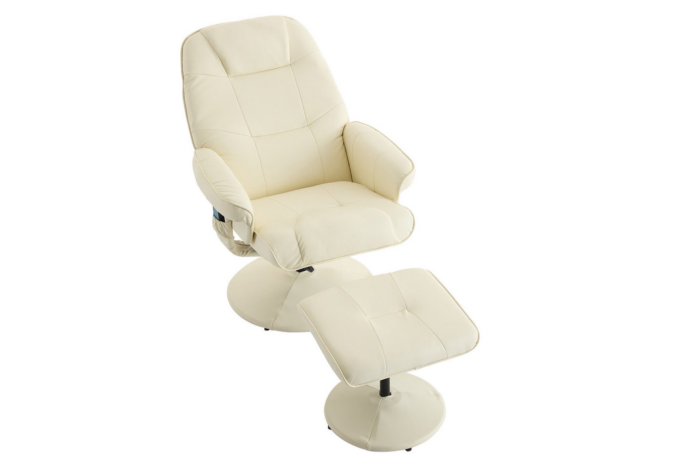 MODFU Massagesessel Chefsessel Drehstuhl (Ergonomischer Massagesessel mit Liegefunktion & Sitzheizung, 360° Drehbar., Relaxsessel mit Hocker), mit Relaxfunktion von MODFU