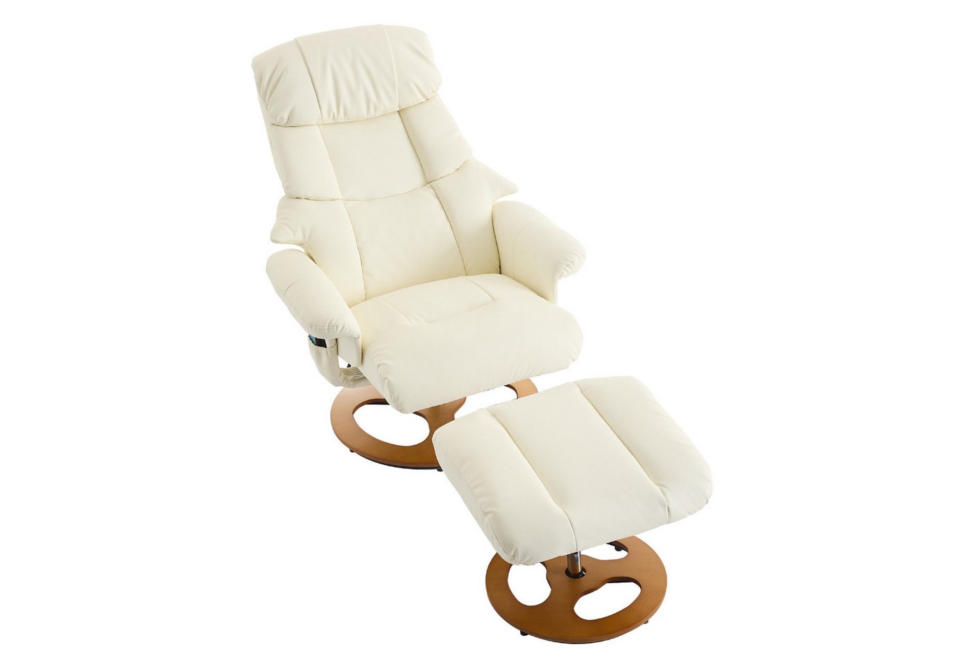 MODFU Massagesessel Chefsessel Drehstuhl (Komfortabler Relaxsessel mit Massage, Heizfunktion & 360° Drehbar., Relaxsessel mit Hocker), mit Relaxfunktion von MODFU