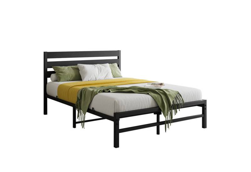 MODFU Metallbett mit MDF-Kopfteil, (einfach zu montieren, kostengünstige Wahl), 140x200cm Ohne-Matratze von MODFU