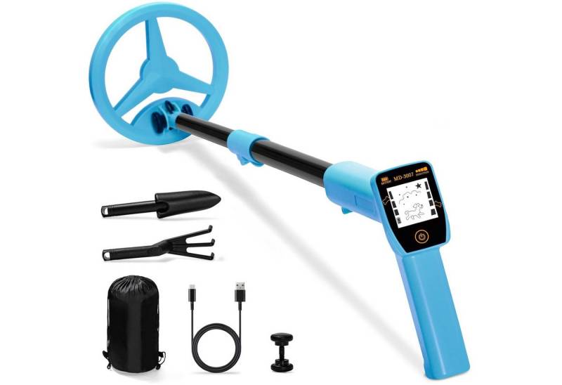 MODFU Metalldetektor Kinder Metalldetektoren mit süßem LCD-Display USB Wiederaufladbarer, einstellbarem Griff wasserdichter Suchspule für Strand Park Garten MODFU Metalldetektor Kinder Metalldetektoren mit süßem LCD-Display USB Wiederaufladbarer, einstellbarem Griff wasserdichter Suchspule für Strand Park Garten von MODFU