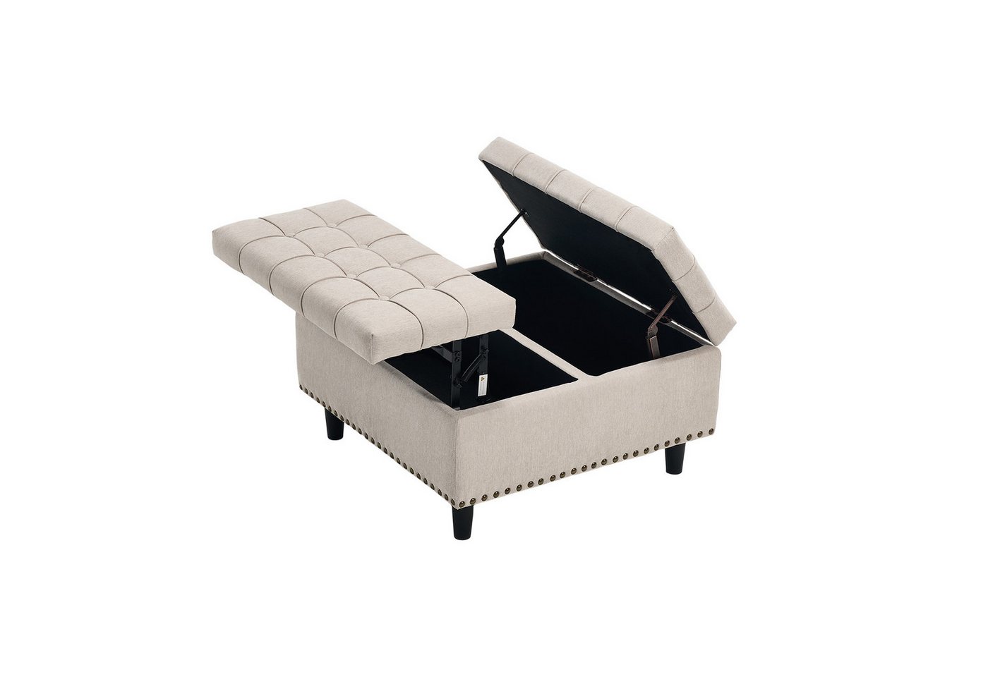 MODFU Polsterbank Vielseitiger Aufbewahrungsstuhl mit Stauraum (Bettbank für Wohnzimmer, Schlafzimmer & Büro, maximal 130 kg Belastung, modernes Design) von MODFU