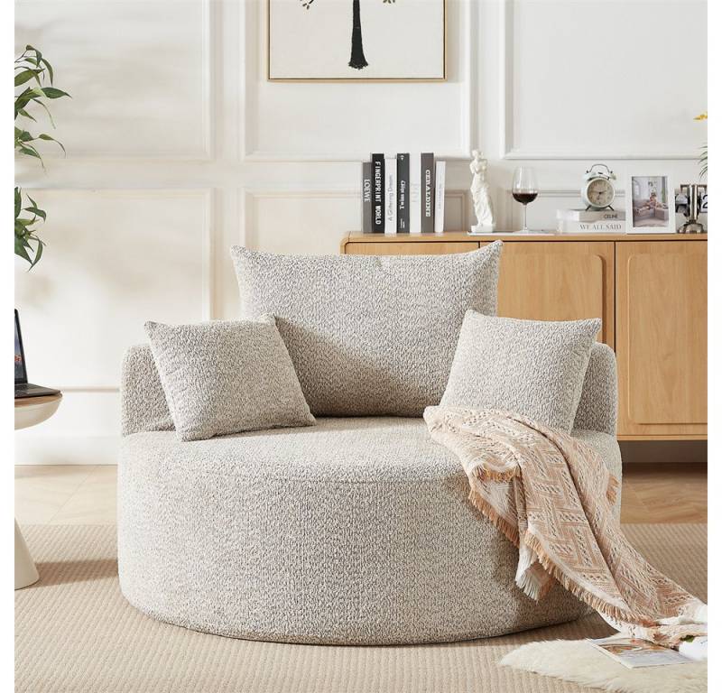 MODFU Relaxsessel Flauschiger moderner Schlafsesse (mit flauschigem Design für Wohnzimmer, Schlafzimmer, 1-St., 127*127*85), mit Relaxfunktion von MODFU