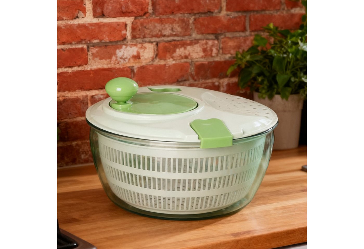 MODFU Salatschleuder Gemüse- Obsttrockner Wasch- und Rührschüssel manueller Salattrockner, (mit Sieb und Abgießöffnung Multifunktional, 1-tlg., 3-in-1-Funktion Schleuder Sieb und Servierschüssel in einem), Universell nutzbar Für Salate Obst Kräuter Pilze und mehr MODFU Salatschleuder Gemüse- Obsttrockner Wasch- und Rührschüssel manueller Salattrockner, (mit Sieb und Abgießöffnung Multifunktional, 1-tlg., 3-in-1-Funktion Schleuder Sieb und Servierschüssel in einem), Universell nutzbar Für Salate Obst Kräuter Pilze und mehr von MODFU