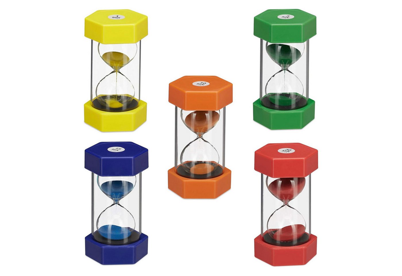 MODFU Sanduhr 5 Stück Sanduhren Set Sand Timer Zeitmesser 1 5 10 15 30 Minuten Bunt für Klassenzimmer Küche Kinder Spiele und Hause Büro Dekoration usw MODFU Sanduhr 5 Stück Sanduhren Set Sand Timer Zeitmesser 1 5 10 15 30 Minuten Bunt für Klassenzimmer Küche Kinder Spiele und Hause Büro Dekoration usw von MODFU
