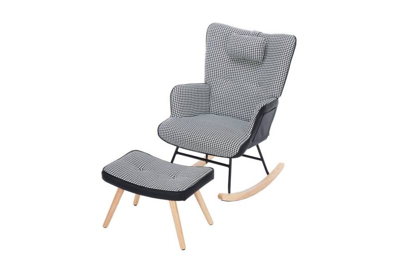 MODFU Schaukelstuhl mit hoher Rückenlehne und Armlehnen (Schwingsessel,Schaukelsessel,Relaxsessel, 2 St), mit Seitentasche, hohe Elastizität kissen, Fußstütze und Kopfstütze von MODFU