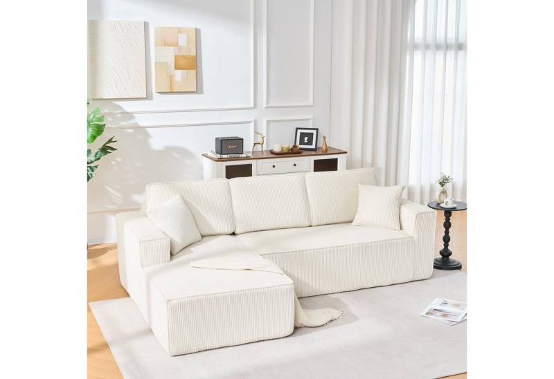 MODFU Schlafsofa Modulares L-Sofa 235x128x60 cm mit Cordstoff und Vollkomprimierung MODFU Schlafsofa Modulares L-Sofa 235x128x60 cm mit Cordstoff und Vollkomprimierung von MODFU