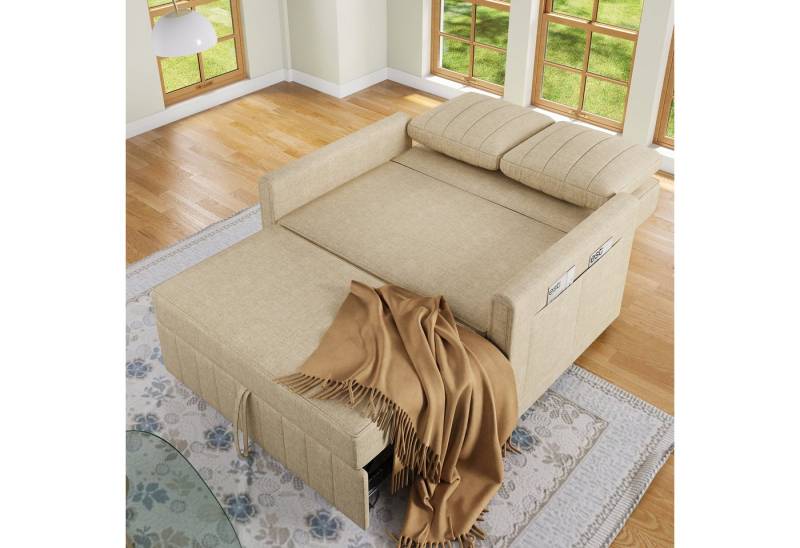 MODFU Schlafsofa Multifunktionales Sofabett mit verstellbarer Rückenlehne, Polstersofa, Schlafcouch, Gästebett, Sofa 1 Teile, mit Schlaffunktion,verstellbare Rückenlehne von MODFU