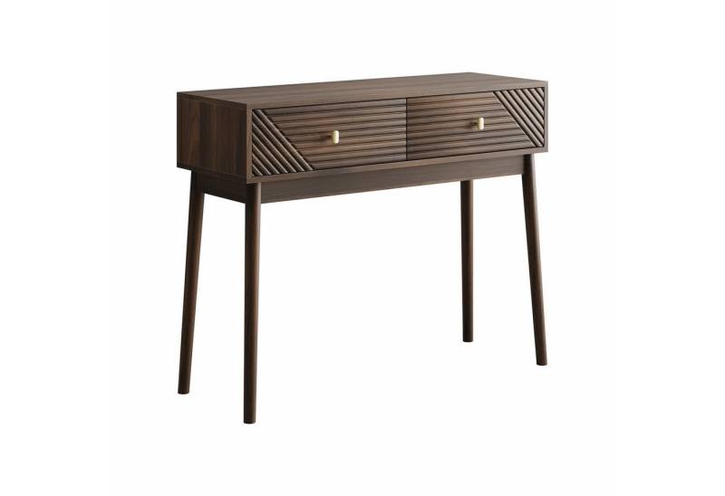 MODFU Schreibtisch mit Schubladen (Walnuss Konsolentisch im Mid-Century Modern Design) von MODFU