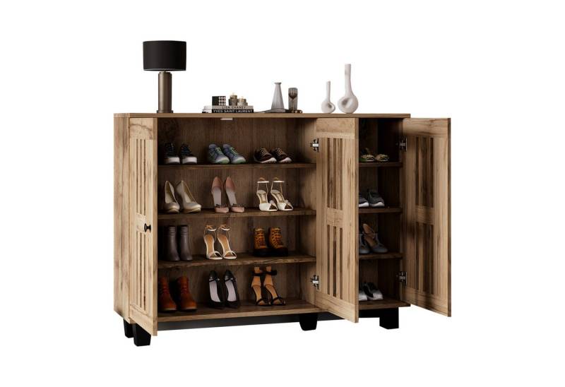 MODFU Sideboard Kompakter Lagerschrank aus Spanplatten (Kommode, Anrichte, Lagerschrank, 1 St., 120*32*92CM), 8 unterteilte Ablagefächer von MODFU