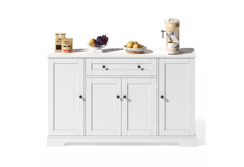 MODFU Sideboard Küchenbuffet,Kommode (Multifunktionales 138 cm Sideboard mit verstellbaren Einlegeböden, Schublade, Kippschutz – Modernes Design für Küche, Wohnzimmer & Schlafzimmer, praktischer Stauraum), mit Kippschutz, mit Schublade von MODFU