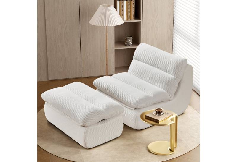 MODFU Sitzsack Einzelsofa (Wohnzimmer Sofa, Sessel, Einzelsessel, Loungesessel, 2 St., für maximalen Komfort - Hochwertiger Stoff), Interne rahmenlose Struktur, mit hoher Dichte von MODFU