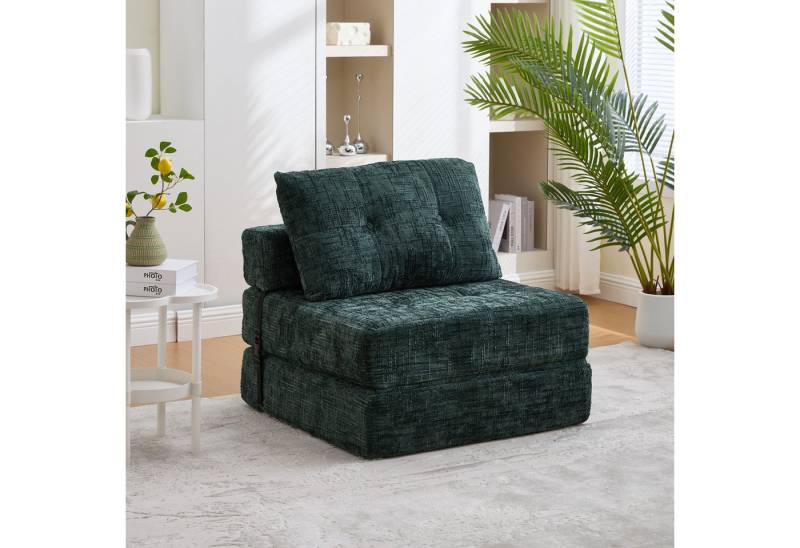 MODFU Sofa Faltbares Bodenschlafsofa mit Rückenlehne & Kissen, Einzelsofa, Tragbares Gästebett für kleine Räume & Wohnzimmer, für Gästezimmer & Wohnzimmer von MODFU