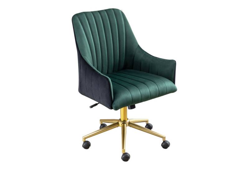 MODFU Stuhl Loungesessel,Relaxsessel,mit 360° Rollen (Höhenverstellbarer Samt-Drehstuhl mit breitem Sitz, 360° Rollen & ergonomischem Design) von MODFU