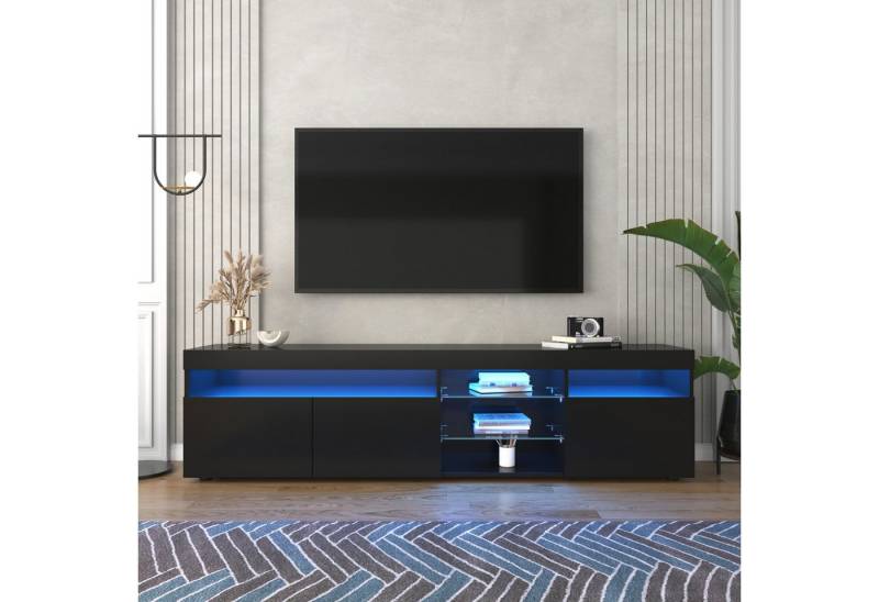 MODFU TV-Schrank mit LED-Leuchten (mit LED-Beleuchtung (3 Schranktüren) Variable LED-Beleuchtung von MODFU