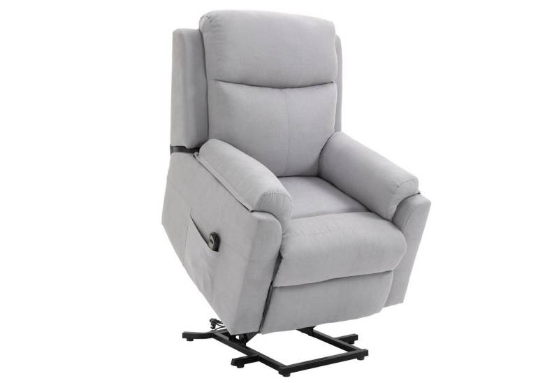 MODFU TV-Sessel Relaxsessel Freizeitstuhl Fernsehsessel (Elektrischer Aufstehsessel mit 160° Liegefunktion & Fernbedienung – Leinen-Touch, stabile Aufstehhilfe., 83 x 89 x 102 cm), mit Relaxfunktion von MODFU