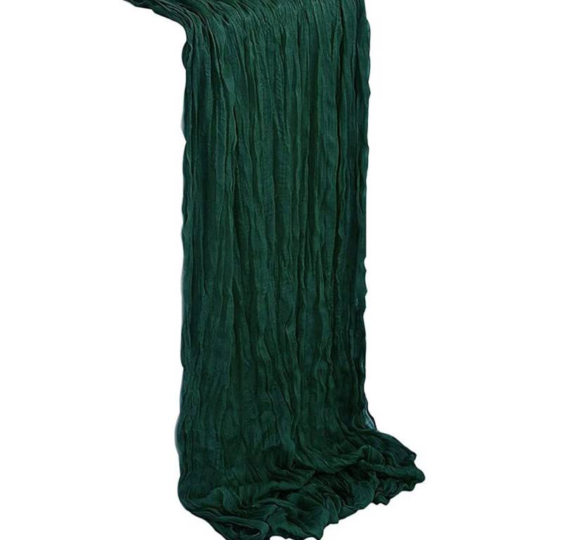 MODFU Tischläufer Tischdecke Weihnachtstischläufer Tischwäsche Weihnacht Deko Esstisch (Rustikaler Durchsichtiger Läufer Seihtuch 3 m Gaze Boho Käsetuch, 90 x 300 cm Esstischläufer Weihnachtsdekoration Esstisch Dekoration), Hochzeit Dekoration Geburtstagsparty Valentinstag Weihnachten Party von MODFU