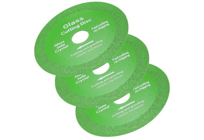 MODFU Trennscheiben 3er Set Diamanttrennscheibe Diamant-Trennscheibe Set, (Profi Diamantscheiben langlebige Diamant-Klinge, 3-tlg., 22,23 mm Bohrung 1,4 mm dick max. 12.800 U/min), präzise saubere Schnitte geeignet für Keramik Glas Stein Ziegel mehr von MODFU