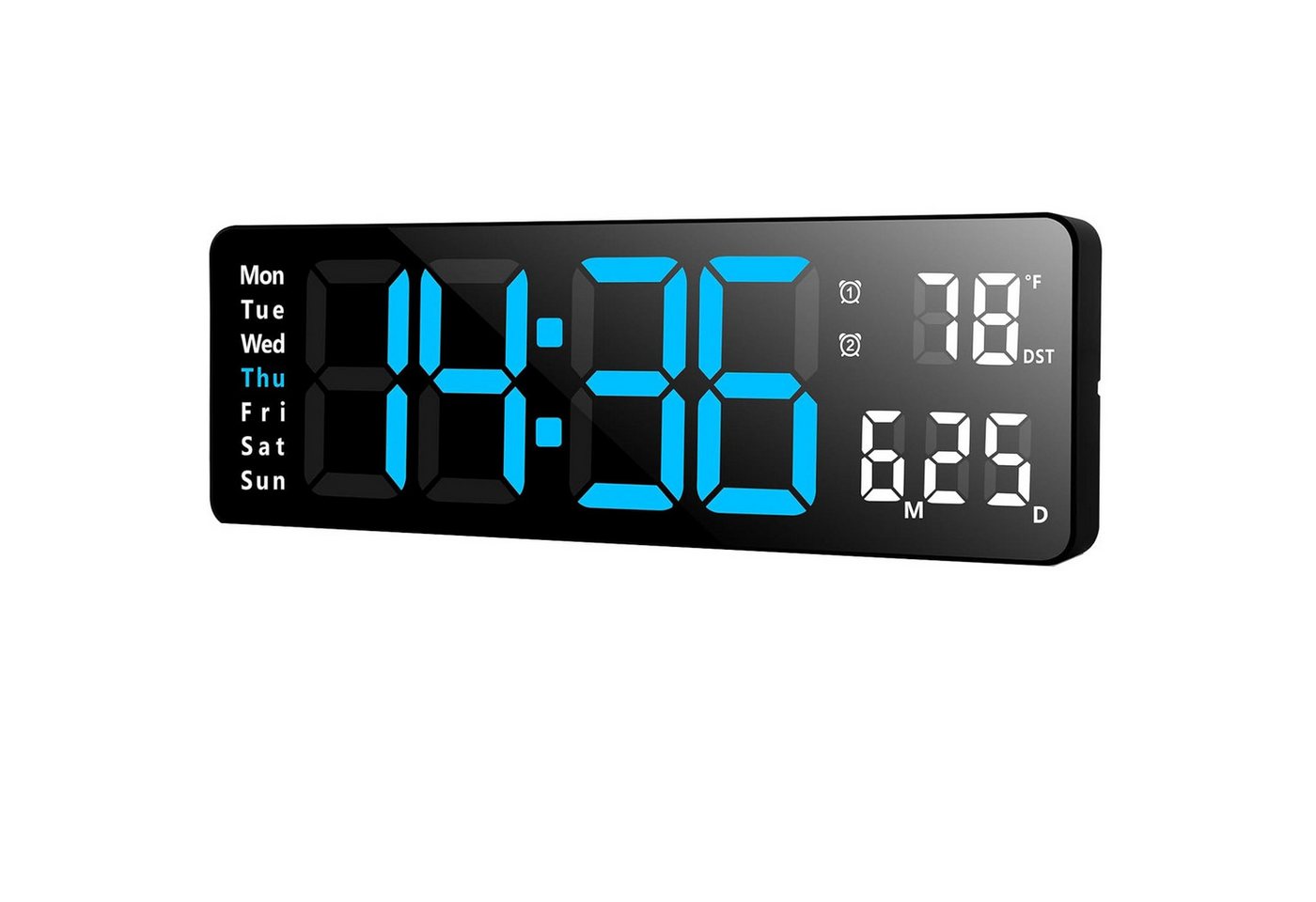 MODFU Wanduhr 13 Zoll LED Digitale Wand Uhr Küchenuhr Digitaluhr Tischuhr Wandwecker (Digital Wecker mit Fernbedienung Timing Countdown 13-Zoll-Großdisplay) von MODFU