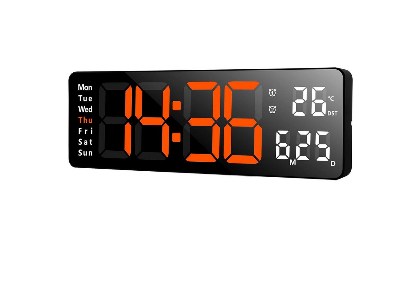 MODFU Wanduhr 13 Zoll LED Digitale Wand Uhr Küchenuhr Digitaluhr Tischuhr Wandwecker (Digital Wecker mit Fernbedienung Timing Countdown 13-Zoll-Großdisplay) von MODFU