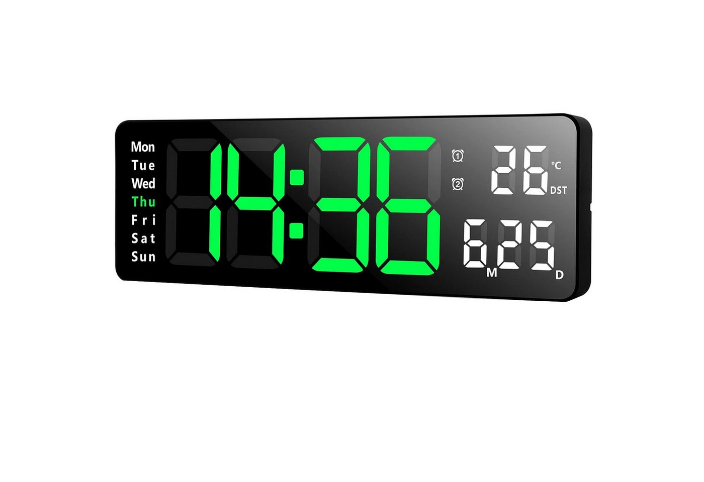 MODFU Wanduhr 13 Zoll LED Digitale Wand Uhr Küchenuhr Digitaluhr Tischuhr Wandwecker (Digital Wecker mit Fernbedienung Timing Countdown 13-Zoll-Großdisplay) von MODFU