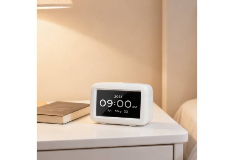 MODFU Wanduhr Multifunktionale Digitale Tischuhr mit 25 Alarmen und Kalender (mit zwei Klingeltönen automatischer Dimmung 4,3-Zoll-LCD-Farbdisplay) von MODFU