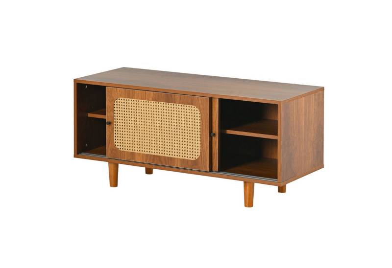 MODFU Wohnzimmer-Set Rattan-Sideboard-Set, (2-St., Kommode 129.8*40*76cm,Schuhschrank 104*40*48cm), Kombination aus Rattan-Kommode und Schuhschrank von MODFU
