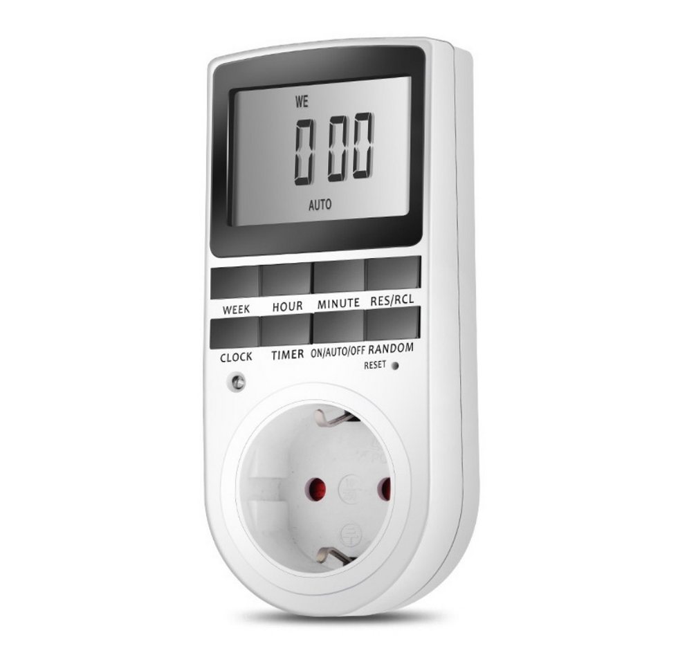 MODFU Zeitschaltuhr Digitale Zeitschaltuhren Timer Steckdose Zeitschaltuhr-Steckdose, mit 10 täglichen konfigurierbaren Programme, 1-St., LCD Display und Anti-Theft-Zufallsmodus mit unendlichem Zyklus, Täglich für Innen 230V / 16A / 3680W MODFU Zeitschaltuhr Digitale Zeitschaltuhren Timer Steckdose Zeitschaltuhr-Steckdose, mit 10 täglichen konfigurierbaren Programme, 1-St., LCD Display und Anti-Theft-Zufallsmodus mit unendlichem Zyklus, Täglich für Innen 230V / 16A / 3680W von MODFU