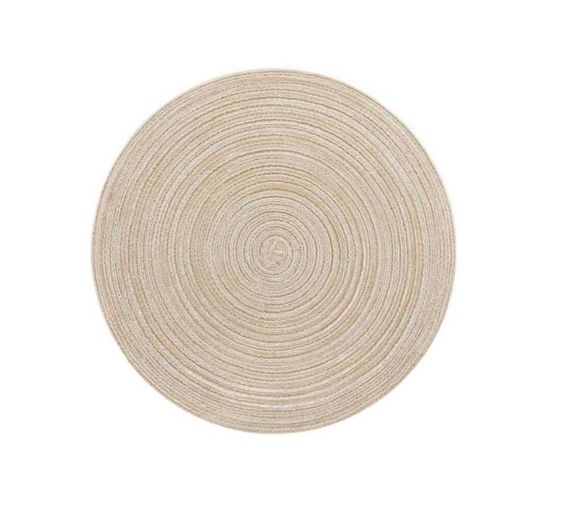 MODFU Platzset 6er Tischset Platz-Matten Platzdeckchen Tischsets Platzsets 38 cm, (Abgrifffeste Hitzebeständig und Schmutzabweisend, 6-St., Geflochten Tischmatte Esstisch Untersetzer Rutschfest Abwaschbar), für Hause Küche Speisetisch Restaurant Zuhause und Hotel usw von MODFU