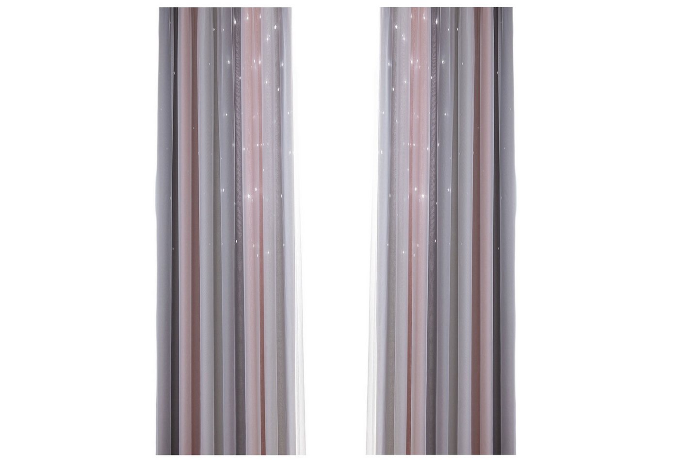 MODFU Verdunkelungsvorhang 2er Set Tüllvorhänge Farbverlauf Vorhänge Curtains Set, Ösen (2 St), verdunkelnd, Polyester, Schlafzimmer Thermovorhang Ösen Wärmeisolierend gegen Kälte Blickdicht von MODFU