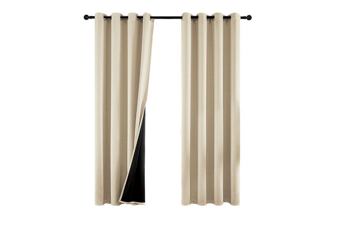 MODFU Verdunkelungsvorhang 2er Set Verdunklungsvorhänge Vorhang Vorhänge Gardinen Curtains, Ösen (2 St), verdunkelnd, Polyester, Schlafzimmer Thermovorhang Ösen Wärmeisolierend gegen Kälte Blickdicht von MODFU