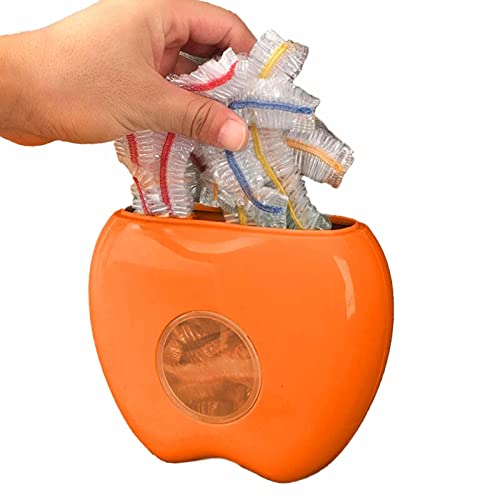 MODGAL Lebensmittelverpackungsspender in Apfelform – Frischhaltebeutel Aufbewahrungsbox – platzsparende staubdichte Lebensmittelabdeckung in Apfelform mit 100 Wraps für die Küche von MODGAL