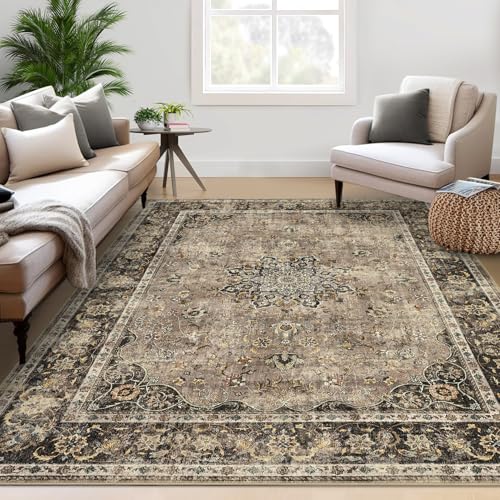 MODIURBAN Teppich 200x290cm Waschbarerteppich für Wohnzimmer Retro Rugs for Living Room Kamel Weich rutschfest Groß Teppich Vintage Kurzflor Schlafzimmer Teppiche für Esszimmer Büro Deko MODIURBAN Teppich 200x290cm Waschbarerteppich für Wohnzimmer Retro Rugs for Living Room Kamel Weich rutschfest Groß Teppich Vintage Kurzflor Schlafzimmer Teppiche für Esszimmer Büro Deko von MODIURBAN