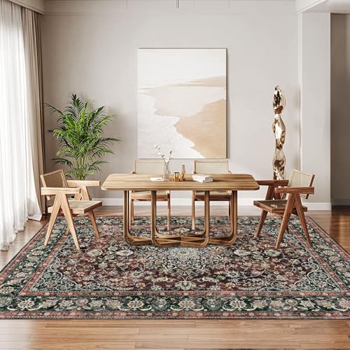 MODIURBAN Teppich Wohnzimmer 120x170cm Rotbraun Vintage Teppich Wohnzimmerteppich Schlafzimmerteppich Waschbarerteppich Rutschfester Teppiche für Küche, Flur, Esszimmer MODIURBAN Teppich Wohnzimmer 120x170cm Rotbraun Vintage Teppich Wohnzimmerteppich Schlafzimmerteppich Waschbarerteppich Rutschfester Teppiche für Küche, Flur, Esszimmer von MODIURBAN