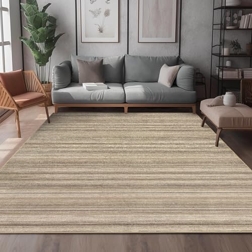 MODIURBAN Teppich Wohnzimmer 120x170cm Schlafzimmer Waschbar Teppich Braun Modern Wohnzimmerteppich Kurzflor Weich Teppiche rutschfest für Wohnzimmer Schlafzimmer Esszimmer von MODIURBAN