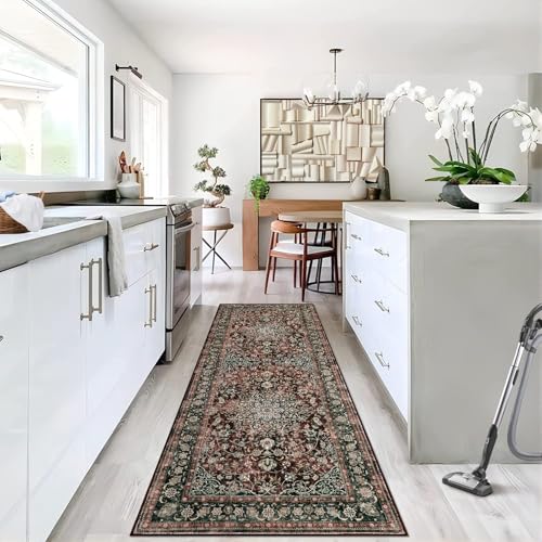 MODIURBAN Teppich Wohnzimmer 80x150cm Rotbraun Vintage Teppiche Wohnzimmerteppich Schlafzimmerteppich Waschbarerteppich Rutschfester Teppich für Küche, Flur, Esszimmer MODIURBAN Teppich Wohnzimmer 80x150cm Rotbraun Vintage Teppiche Wohnzimmerteppich Schlafzimmerteppich Waschbarerteppich Rutschfester Teppich für Küche, Flur, Esszimmer von MODIURBAN