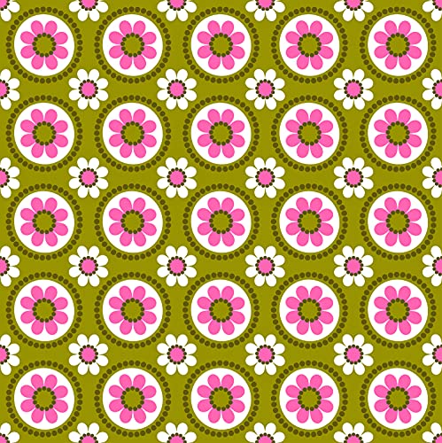 MODLOUNGE Paper Company Groovy Sixties Floral Getränkeserviette, Brautdusch-Serviette, Cocktailserviette, 60er Jahre, Retro-Blumen-Design von MODLOUNGE paper company