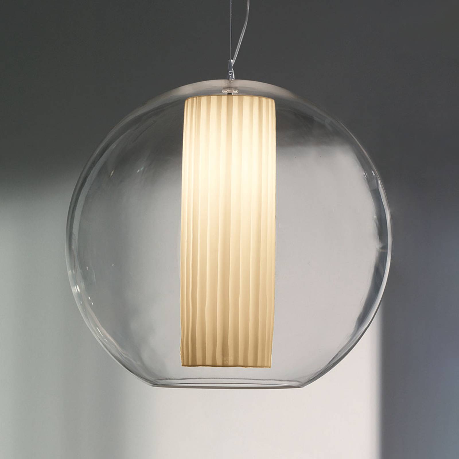 Modo Luce Bolla Hängelampe Stoff weiß Ø 60cm von Modo Luce