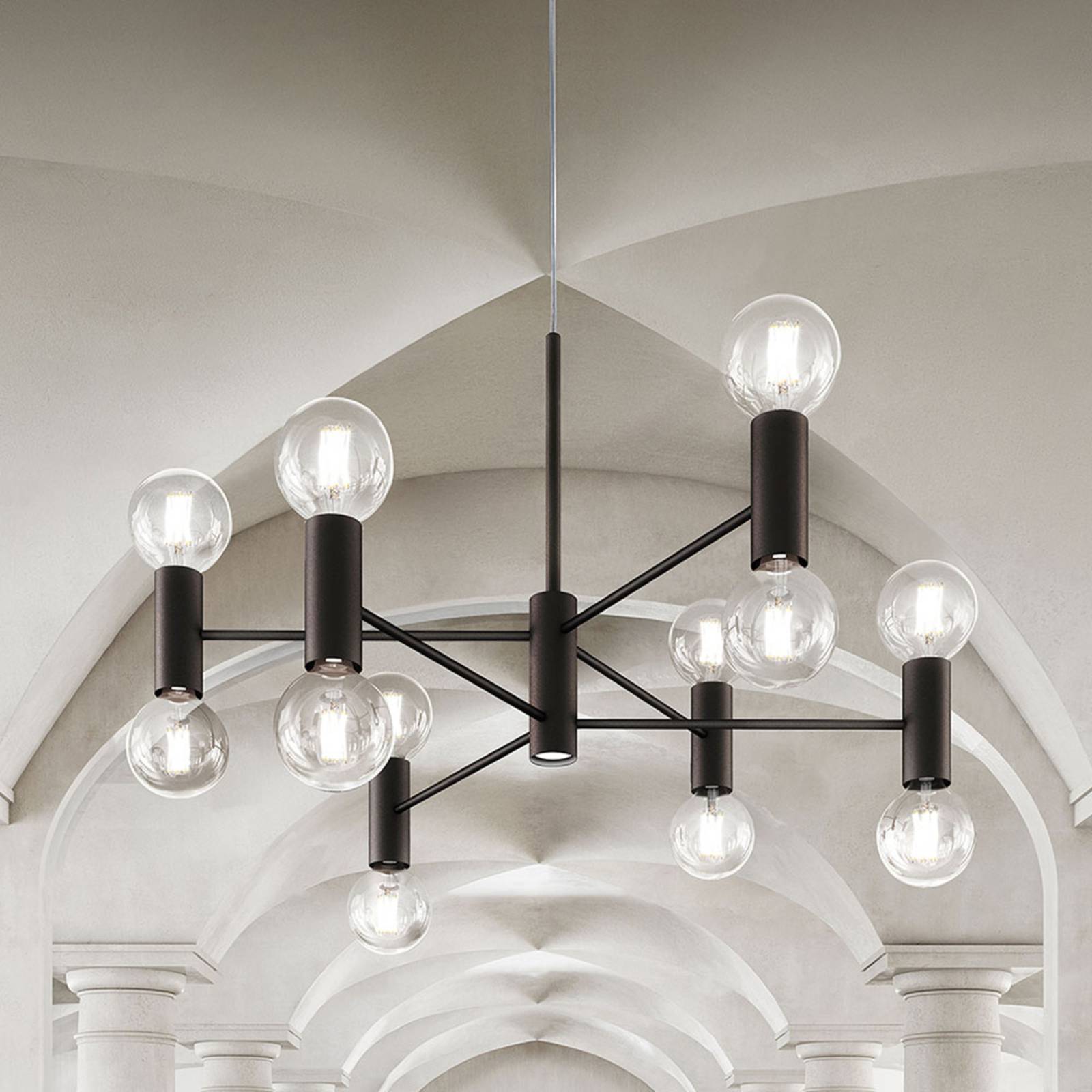 Modo Luce Chandelier Hängelampe 13fl 107cm schwarz von Modo Luce