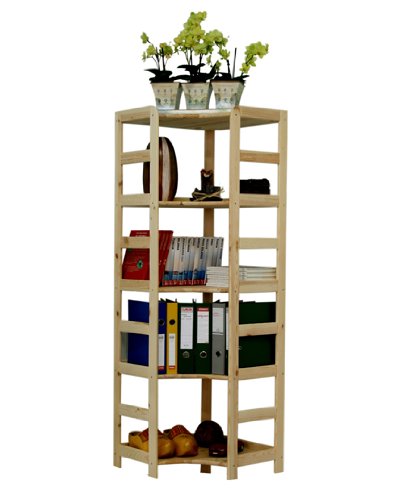 HOLZREGAL Kiefer Massiv Regal Bücherregal Büroregal Modulregal R-* 8 Varianten (R-12 HxBxT 166x56x56 cm) von MODO24